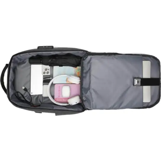 Lollar Giftology 15.6 Laptop Backpack Open